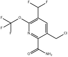 3-(Chloromethyl)-5-(difluoromethyl)-6-(trifluoromethoxy)pyridine-2-carboxamide Structure