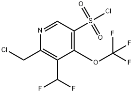 2-(Chloromethyl)-3-(difluoromethyl)-4-(trifluoromethoxy)pyridine-5-sulfonyl chloride Structure