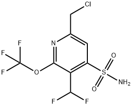 6-(Chloromethyl)-3-(difluoromethyl)-2-(trifluoromethoxy)pyridine-4-sulfonamide Structure