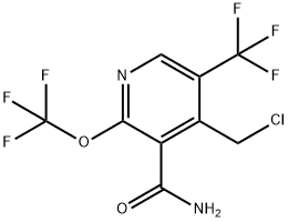 4-(Chloromethyl)-2-(trifluoromethoxy)-5-(trifluoromethyl)pyridine-3-carboxamide Structure