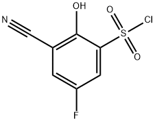 3-Cyano-5-fluoro-2-hydroxybenzenesulfonyl chloride Structure