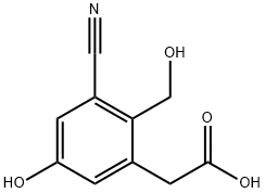 3-Cyano-5-hydroxy-2-(hydroxymethyl)phenylacetic acid Structure