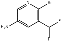 6-Bromo-5-(difluoromethyl)pyridin-3-amine Structure