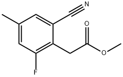 Methyl 2-cyano-6-fluoro-4-methylphenylacetate Structure