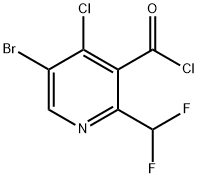 5-Bromo-4-chloro-2-(difluoromethyl)pyridine-3-carbonyl chloride Structure