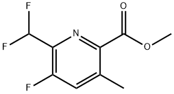 Methyl 2-(difluoromethyl)-3-fluoro-5-methylpyridine-6-carboxylate Structure