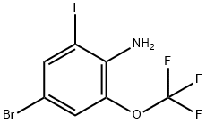 Benzenamine, 4-bromo-2-iodo-6-(trifluoromethoxy)- 구조식 이미지