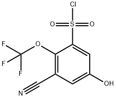 3-Cyano-5-hydroxy-2-(trifluoromethoxy)benzenesulfonylchloride Structure