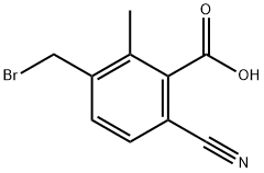 3-Bromomethyl-6-cyano-2-methylbenzoic acid Structure