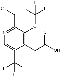 2-(Chloromethyl)-3-(trifluoromethoxy)-5-(trifluoromethyl)pyridine-4-acetic acid Structure