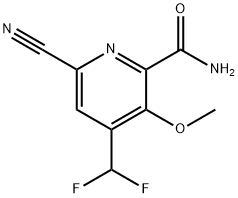 6-Cyano-4-(difluoromethyl)-3-methoxypyridine-2-carboxamide Structure