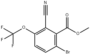 Methyl 6-bromo-2-cyano-3-(trifluoromethoxy)benzoate 구조식 이미지