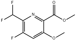 Methyl 2-(difluoromethyl)-3-fluoro-5-methoxypyridine-6-carboxylate Structure