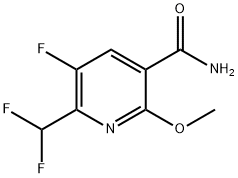 2-(Difluoromethyl)-3-fluoro-6-methoxypyridine-5-carboxamide Structure