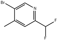 5-bromo-2-(difluoromethyl)-4-methylpyridine Structure