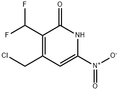 4-(Chloromethyl)-3-(difluoromethyl)-2-hydroxy-6-nitropyridine Structure