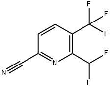 6-Cyano-2-(difluoromethyl)-3-(trifluoromethyl)pyridine Structure