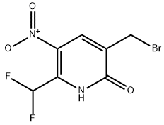 3-(Bromomethyl)-6-(difluoromethyl)-2-hydroxy-5-nitropyridine Structure