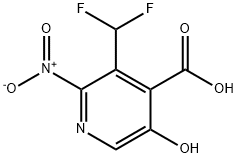 3-(Difluoromethyl)-5-hydroxy-2-nitropyridine-4-carboxylic acid Structure