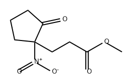 Cyclopentanepropanoic acid, 1-nitro-2-oxo-, methyl ester 구조식 이미지