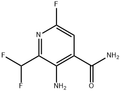 3-Amino-2-(difluoromethyl)-6-fluoropyridine-4-carboxamide Structure