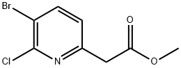 methyl 2-(5-bromo-6-chloropyridin-2-yl)acetate Structure