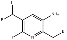 3-Amino-2-(bromomethyl)-5-(difluoromethyl)-6-iodopyridine Structure