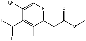 Methyl 5-amino-4-(difluoromethyl)-3-iodopyridine-2-acetate Structure