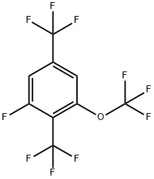 1,4-Bis(trifluoromethyl)-2-fluoro-6-(trifluoromethoxy)benzene Structure