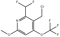 3-(Chloromethyl)-2-(difluoromethyl)-6-methoxy-4-(trifluoromethoxy)pyridine Structure