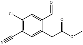 Methyl 4-chloro-5-cyano-2-formylphenylacetate Structure