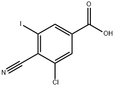 3-Chloro-4-cyano-5-iodobenzoic acid Structure