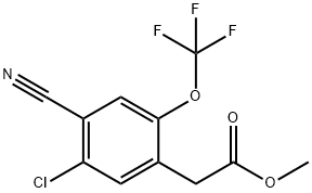 Methyl 5-chloro-4-cyano-2-(trifluoromethoxy)phenylacetate Structure