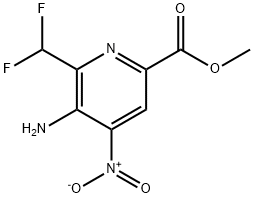 Methyl 3-amino-2-(difluoromethyl)-4-nitropyridine-6-carboxylate Structure