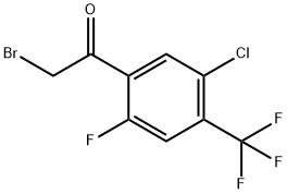 5'-Chloro-2'-fluoro-4'-(trifluoromethyl)phenacyl bromide Structure