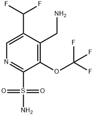 4-(Aminomethyl)-5-(difluoromethyl)-3-(trifluoromethoxy)pyridine-2-sulfonamide Structure