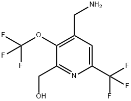 4-(Aminomethyl)-3-(trifluoromethoxy)-6-(trifluoromethyl)pyridine-2-methanol Structure