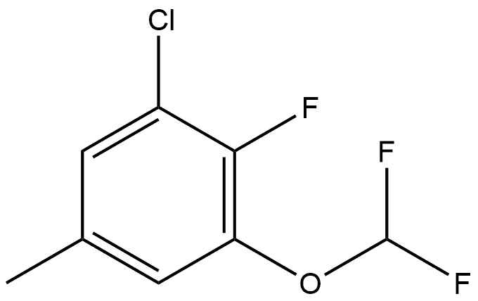 1-Chloro-3-(difluoromethoxy)-2-fluoro-5-methylbenzene Structure