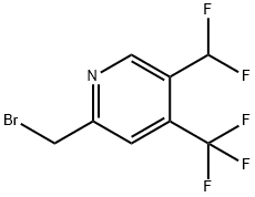 2-(Bromomethyl)-5-(difluoromethyl)-4-(trifluoromethyl)pyridine Structure