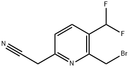 2-(Bromomethyl)-3-(difluoromethyl)pyridine-6-acetonitrile Structure