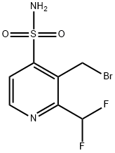 3-(Bromomethyl)-2-(difluoromethyl)pyridine-4-sulfonamide Structure