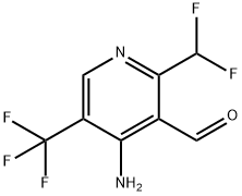 4-Amino-2-(difluoromethyl)-5-(trifluoromethyl)pyridine-3-carboxaldehyde Structure