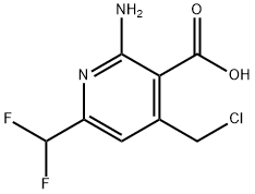 2-Amino-4-(chloromethyl)-6-(difluoromethyl)pyridine-3-carboxylic acid Structure