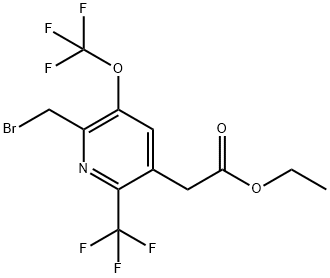 Ethyl 2-(bromomethyl)-3-(trifluoromethoxy)-6-(trifluoromethyl)pyridine-5-acetate Structure