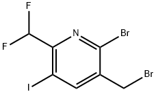 2-Bromo-3-(bromomethyl)-6-(difluoromethyl)-5-iodopyridine Structure