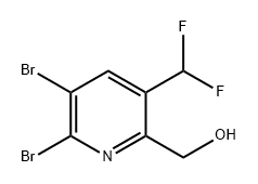 2-Pyridinemethanol, 5,6-dibromo-3-(difluoromethyl)- 구조식 이미지