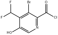 3-Bromo-4-(difluoromethyl)-5-hydroxypyridine-2-carbonyl chloride Structure