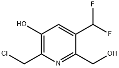 2-(Chloromethyl)-5-(difluoromethyl)-3-hydroxypyridine-6-methanol Structure