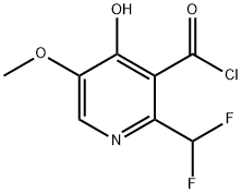 2-(Difluoromethyl)-4-hydroxy-5-methoxypyridine-3-carbonyl chloride Structure