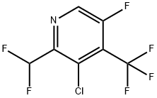 3-Chloro-2-(difluoromethyl)-5-fluoro-4-(trifluoromethyl)pyridine Structure